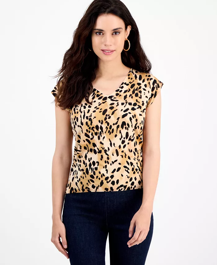 Миниатюрный топ с двойным V-образным вырезом и рукавами-крылышками I.N.C. International Concepts, коричневый/бежевый
Миниатюрный топ с двойным V-образным вырезом и рукавами-крылышками I.N.C. International Concepts, коричневый/бежевый