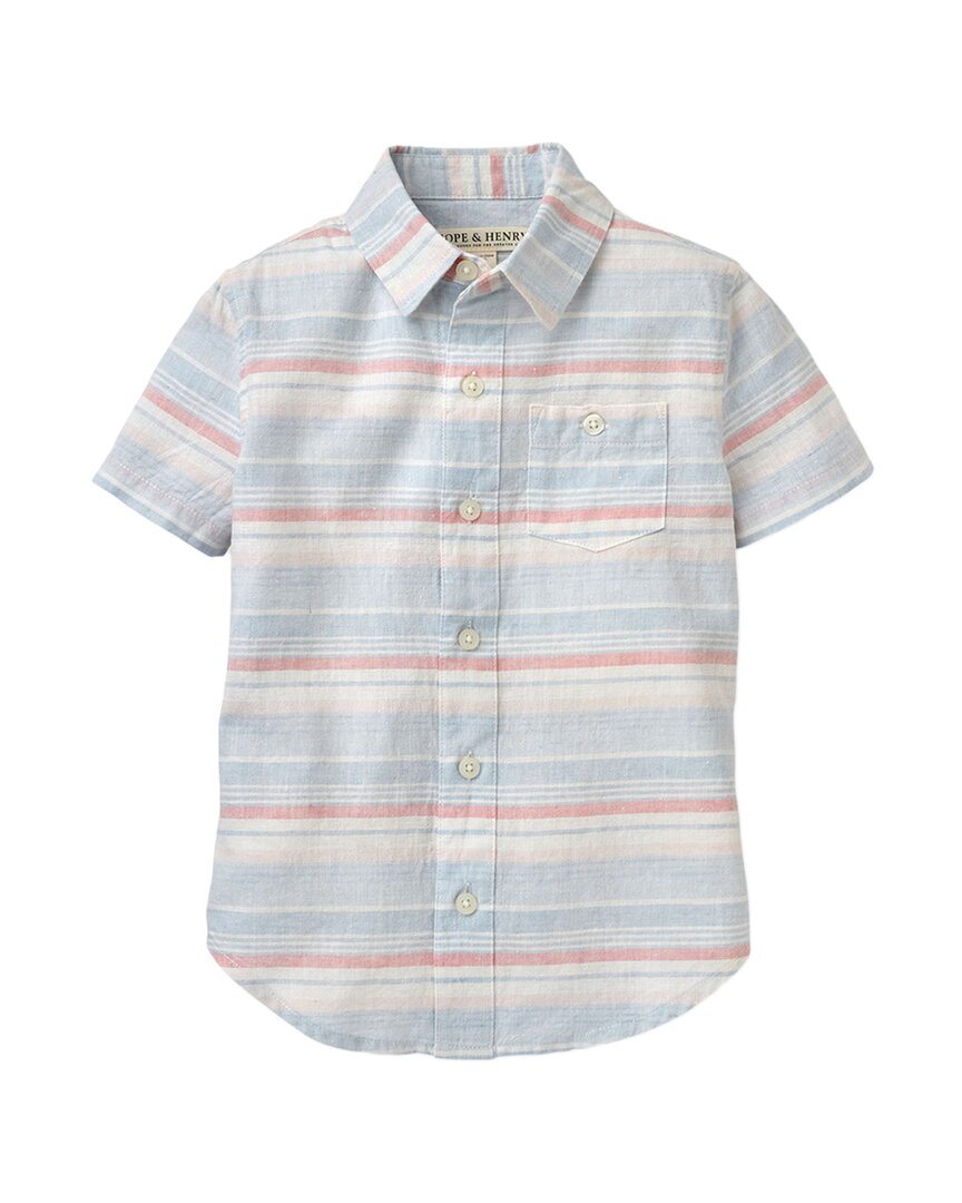 Hope & Henry Льняная рубашка с коротким рукавом, синий
Hope & Henry Льняная рубашка с коротким рукавом, синий