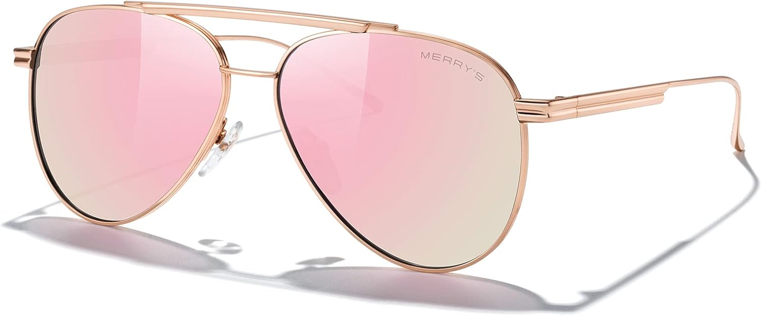 Классические поляризованные солнцезащитные очки-авиаторы MERRY для женщин и мужчин, ретро-очки для вождения, защита от УФ-излучения UV400, металлизированные солнцезащитные очки MERRY'S, Rose Gold Frame/Pink Mirror Lens
Классические поляризованные солнцезащитные очки-авиаторы MERRY для женщин и мужчин, ретро-очки для вождения, защита от УФ-излучения UV400, металлизированные солнцезащитные очки MERRY'S, Rose Gold Frame/Pink Mirror Lens