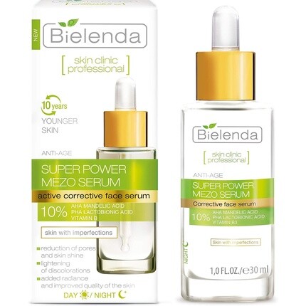 Skin Clinic Professional Активно корректирующая антивозрастная сыворотка для лица 1 унция, Bielenda
Skin Clinic Professional Активно корректирующая антивозрастная сыворотка для лица 1 унция, Bielenda