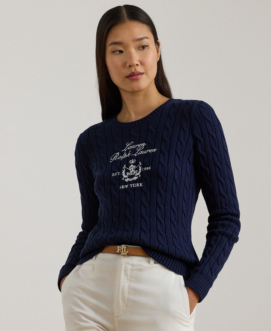 Небольшой свитер с вышитым гербом и круглым вырезом Lauren Ralph Lauren, Refined Navy
Небольшой свитер с вышитым гербом и круглым вырезом Lauren Ralph Lauren, Refined Navy