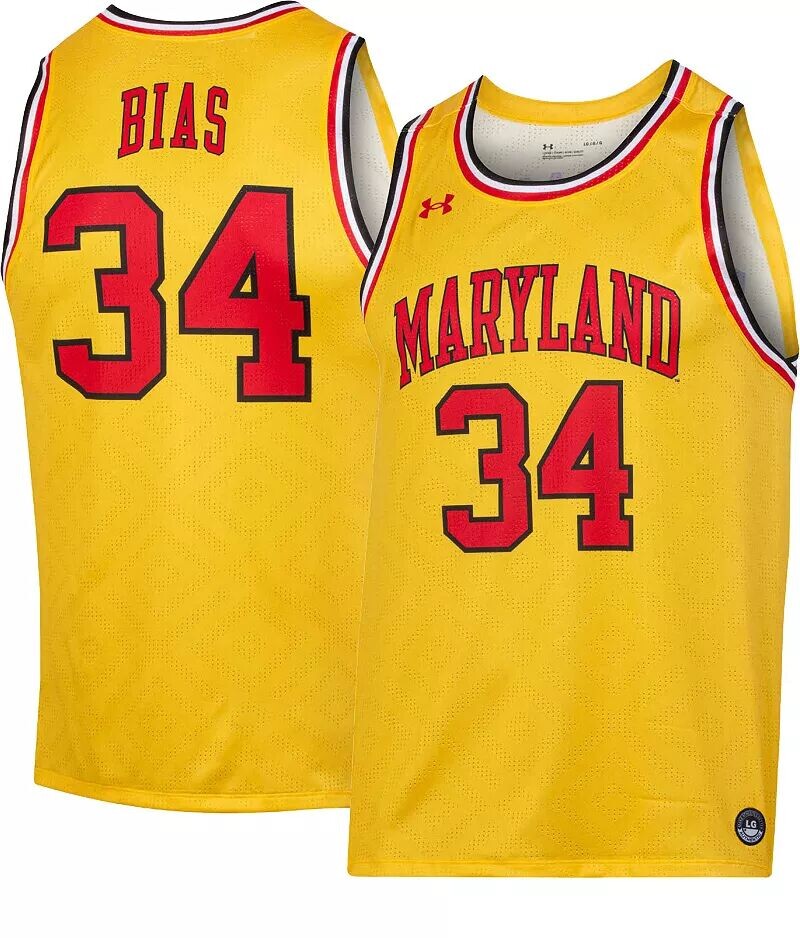 Мужская баскетбольная майка Under Armour Maryland Terrapins Len Bias #34, золотая копия
Мужская баскетбольная майка Under Armour Maryland Terrapins Len Bias #34, золотая копия
