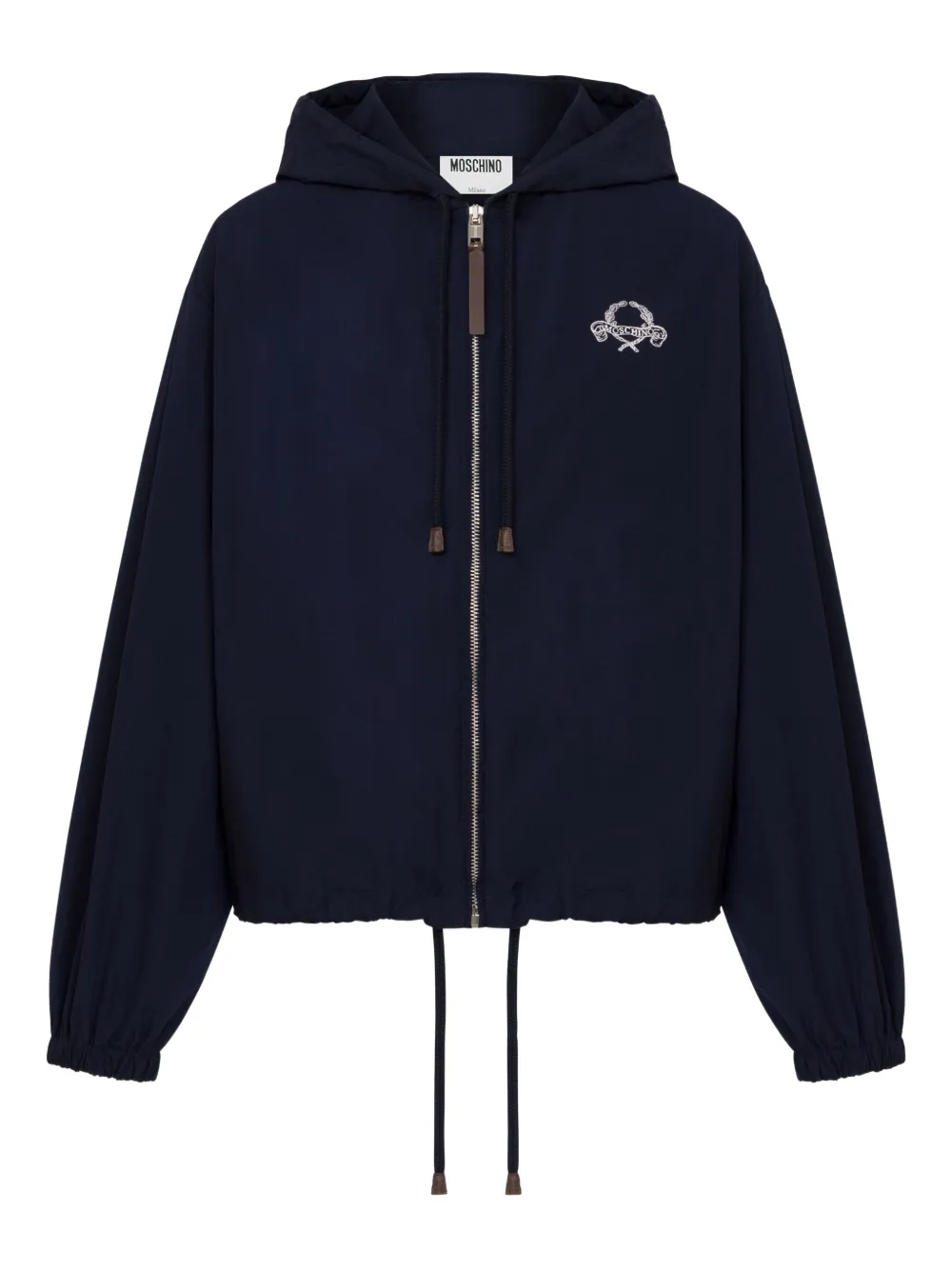 Бомбер на молнии Moschino, синий
Бомбер на молнии Moschino, синий