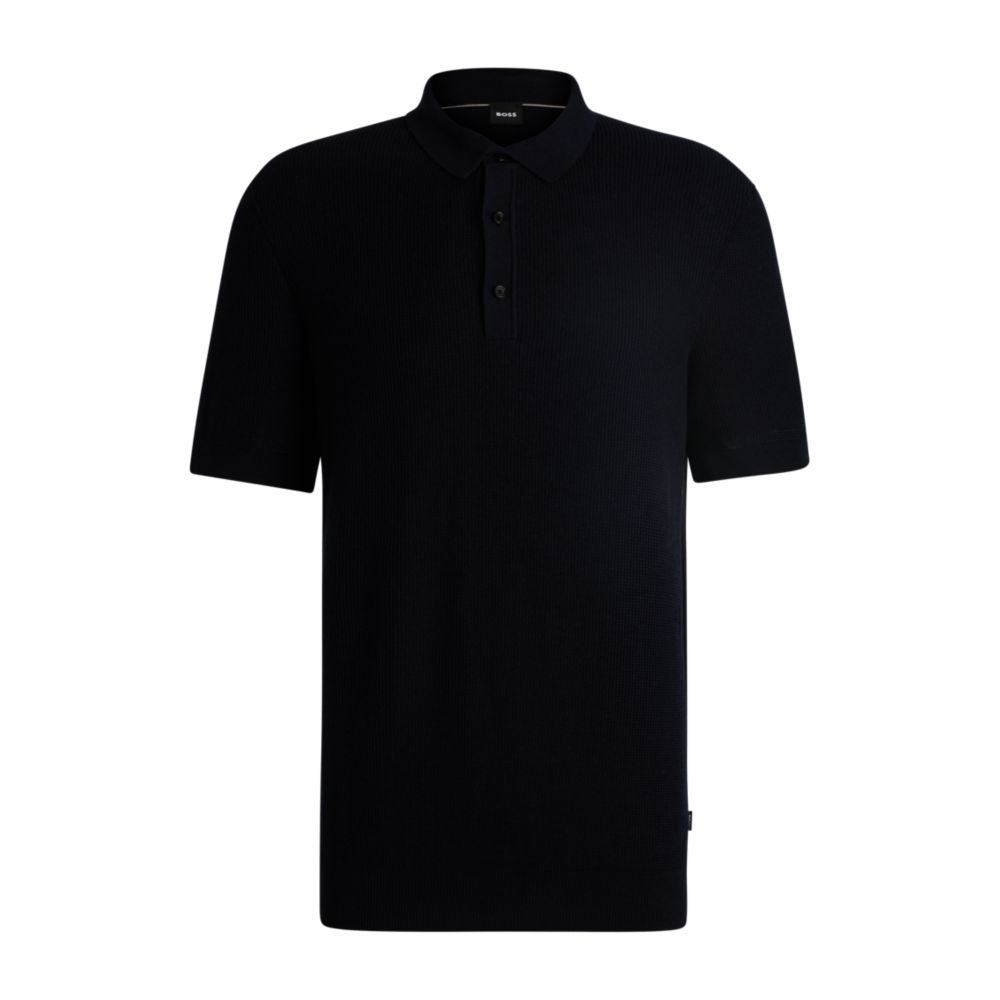 Поло прямого кроя со смешанной структурой BOSS, темно-синий
Поло прямого кроя со смешанной структурой BOSS, темно-синий