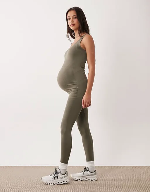 Цветные бесшовные леггинсы цвета хаки Mamalicious Maternity
Цветные бесшовные леггинсы цвета хаки Mamalicious Maternity