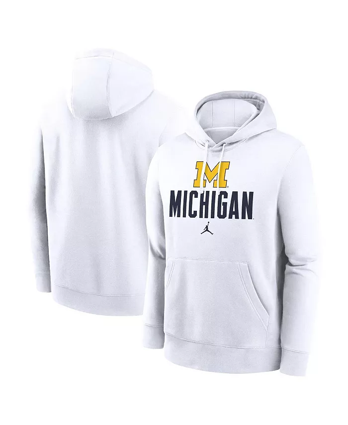 Мужская белая толстовка с капюшоном Michigan Wolverines Primetime Club Fleece Jordan
Мужская белая толстовка с капюшоном Michigan Wolverines Primetime Club Fleece Jordan