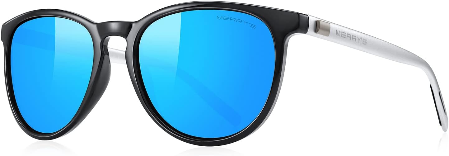 Поляризованные солнцезащитные очки MERRY'S для женщин и мужчин, винтажный ретро-классический стиль, круглая оправа, алюминиевые дужки, модель S8288, Black Frame/Blue Mirror Lens/Silver Temples
Поляризованные солнцезащитные очки MERRY'S для женщин и мужчин, винтажный ретро-классический стиль, круглая оправа, алюминиевые дужки, модель S8288, Black Frame/Blue Mirror Lens/Silver Temples