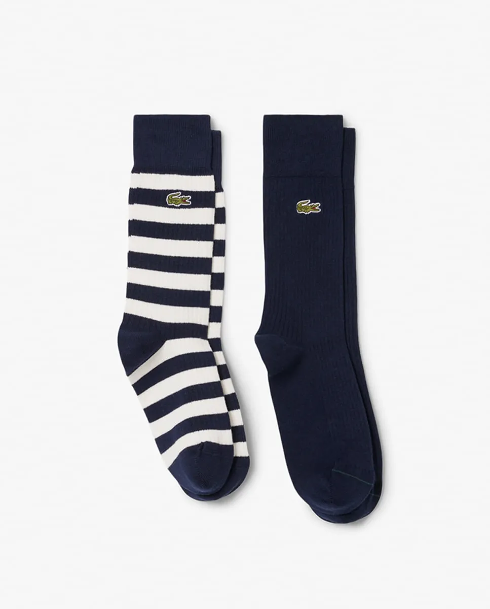 Набор из двух однотонных длинных носков Lacoste, темно-синий
Набор из двух однотонных длинных носков Lacoste, темно-синий