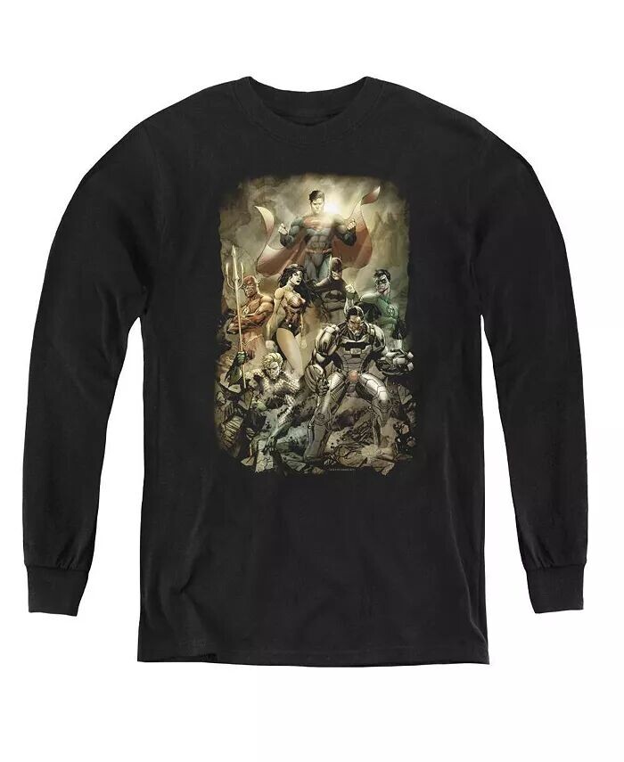 Длинные рукава толстовка Boys of America Youth Aftermath Justice League, черный 
Длинные рукава толстовка Boys of America Youth Aftermath Justice League, черный