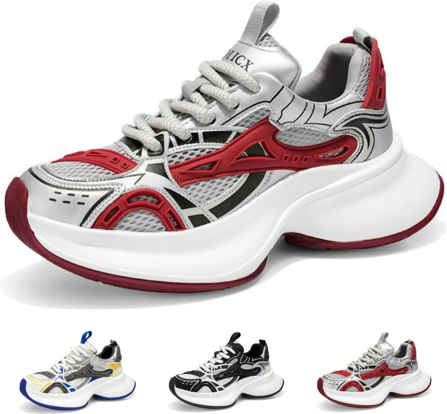 Мужские ретро кроссовки с массивной подошвой, легкие и дышащие, классические беговые спортивные, повседневные удобные обувь для ходьбы Macefil, красный/серый
Мужские ретро кроссовки с массивной подошвой, легкие и дышащие, классические беговые спортивные, повседневные удобные обувь для ходьбы Macefil, красный/серый