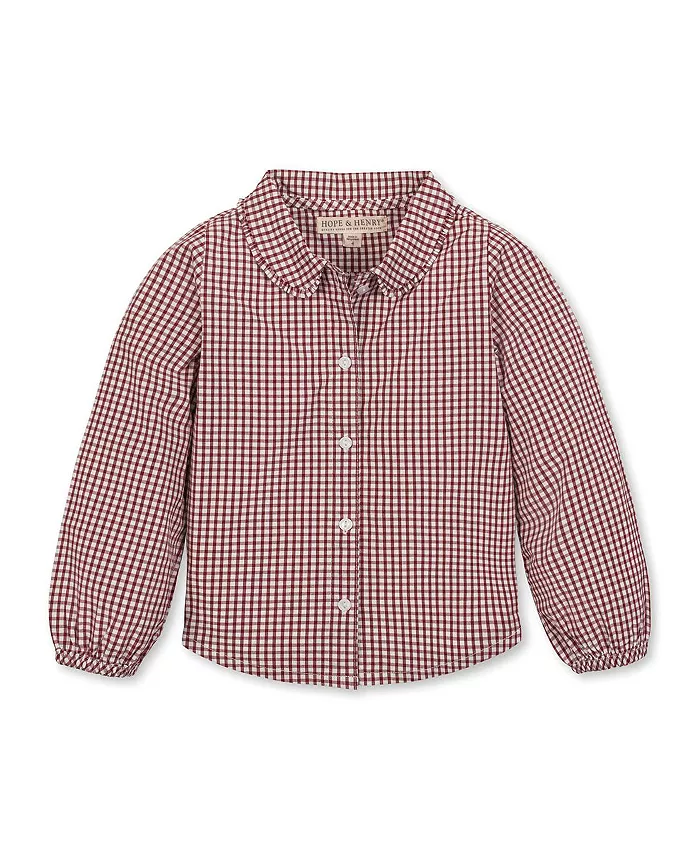 Топ из органического материала на пуговицах с воротником Питер Пэн для девочек-малышей Hope & Henry, красный
Топ из органического материала на пуговицах с воротником Питер Пэн для девочек-малышей Hope & Henry, красный