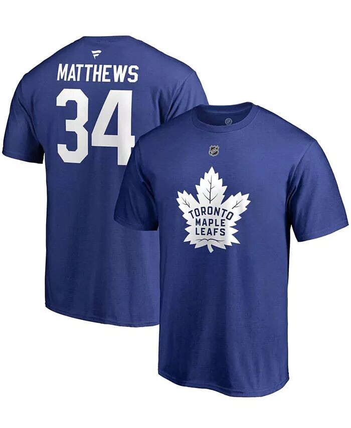 Мужская синяя футболка команды Auston Matthews Toronto Maple Leafs с аутентичным именем и номером Stack Fanatics
Мужская синяя футболка команды Auston Matthews Toronto Maple Leafs с аутентичным именем и номером Stack Fanatics