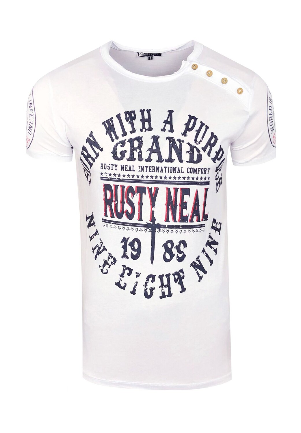 Футболка с планкой на пуговицах сбоку RUSTY NEAL
Футболка с планкой на пуговицах сбоку RUSTY NEAL