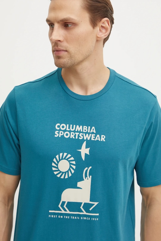 Хлопковая футболка Columbia, бирюзовый
Хлопковая футболка Columbia, бирюзовый