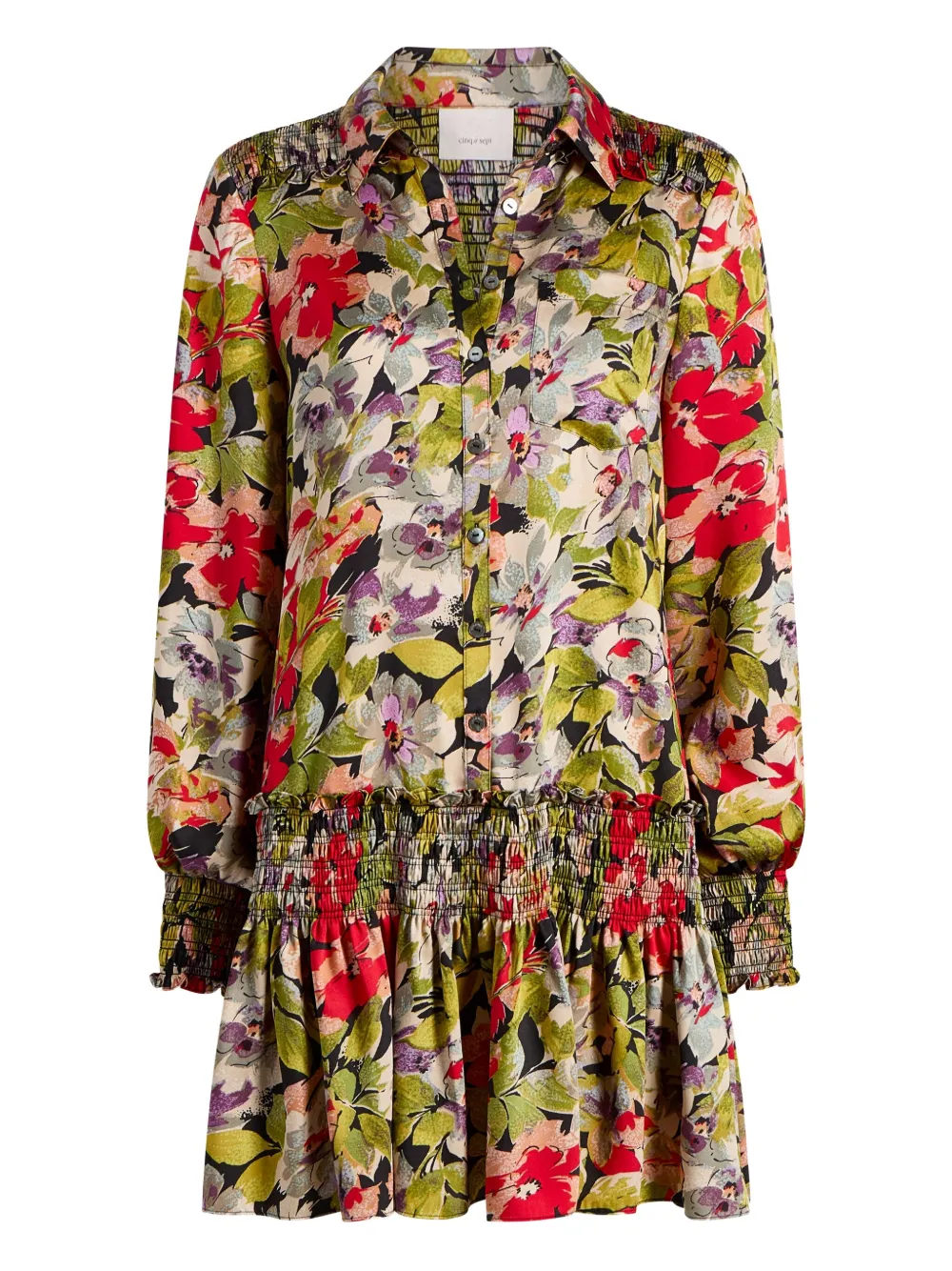 Платье мини Damia со сборками и цветочным принтом Cinq A Sept, черный
Платье мини Damia со сборками и цветочным принтом Cinq A Sept, черный