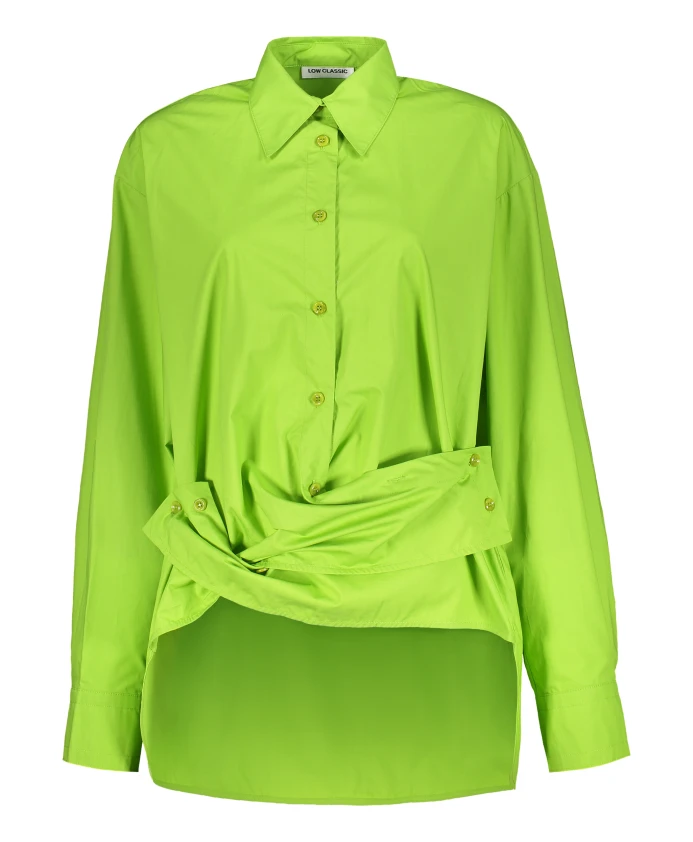 Классическая блузка из хлопка с планкой на пуговицах. Low Classic, зеленый
Классическая блузка из хлопка с планкой на пуговицах. Low Classic, зеленый