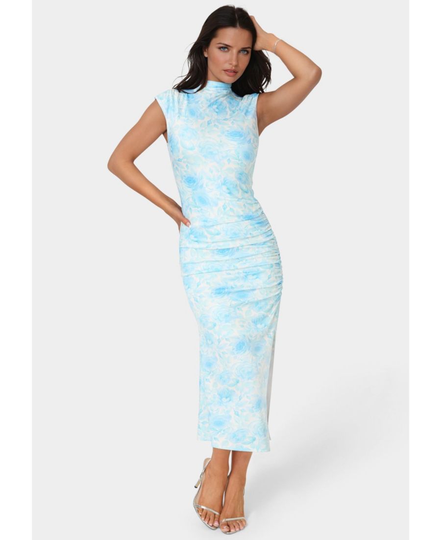 Женское трикотажное макси-платье с высоким воротником Bebe, Blue floral
Женское трикотажное макси-платье с высоким воротником Bebe, Blue floral