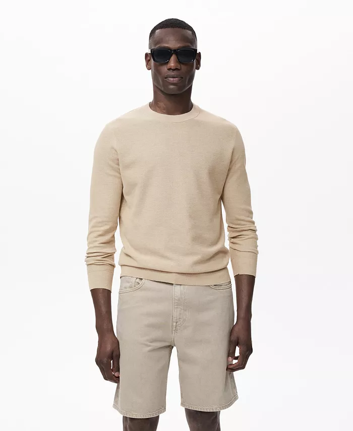 Мужской свитер из микроструктурного хлопка с вязкой Mango, загар/бежевый
Мужской свитер из микроструктурного хлопка с вязкой Mango, загар/бежевый