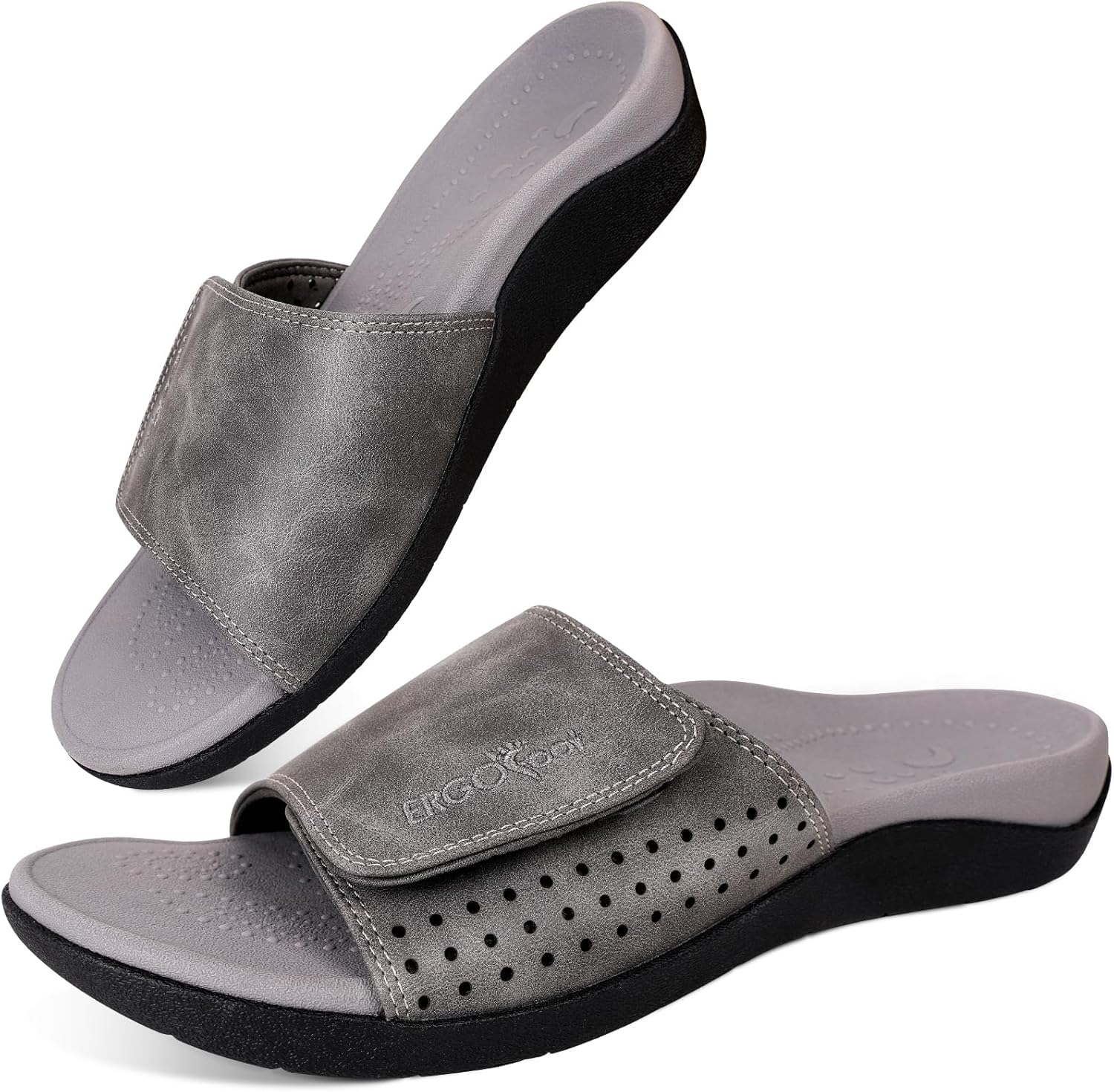 Сандалии-шлепанцы ERGOfoot с поддержкой свода стопы, удобные сандалии для ходьбы при подошвенном фасциите, ортопедические сандалии с регулируемыми ремешками, облегчение боли в стопах, серый
Сандалии-шлепанцы ERGOfoot с поддержкой свода стопы, удобные сандалии для ходьбы при подошвенном фасциите, ортопедические сандалии с регулируемыми ремешками, облегчение боли в стопах, серый