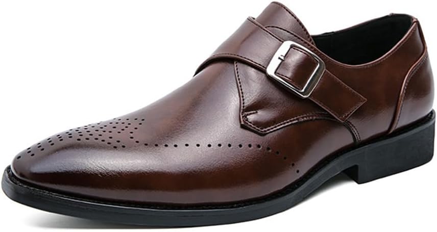 Мужские кожаные туфли, классические оксфорды с одной монковой пряжкой Swzec, коричневый
Мужские кожаные туфли, классические оксфорды с одной монковой пряжкой Swzec, коричневый