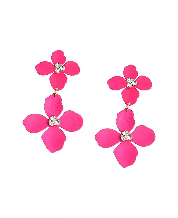 Крупные цветочные серьги-подвески Sohi, pink
Крупные цветочные серьги-подвески Sohi, pink