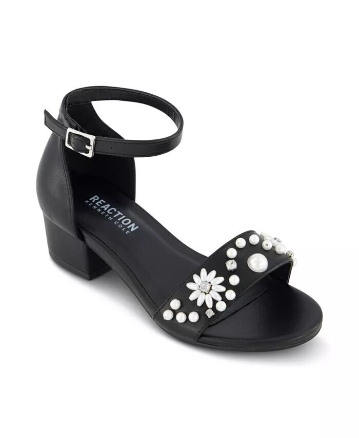 Туфли Kenneth Cole для маленьких девочек Pearl Farah с открытым носком и каблуком Kenneth Cole New York, черный 
Туфли Kenneth Cole для маленьких девочек Pearl Farah с открытым носком и каблуком Kenneth Cole New York, черный