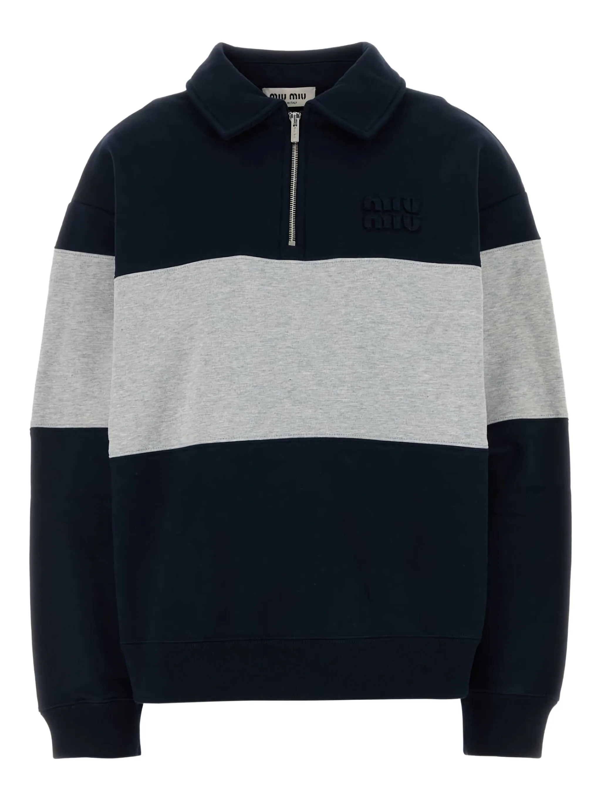 Рубашка поло в стиле колор-блок Miu Miu, синий
Рубашка поло в стиле колор-блок Miu Miu, синий