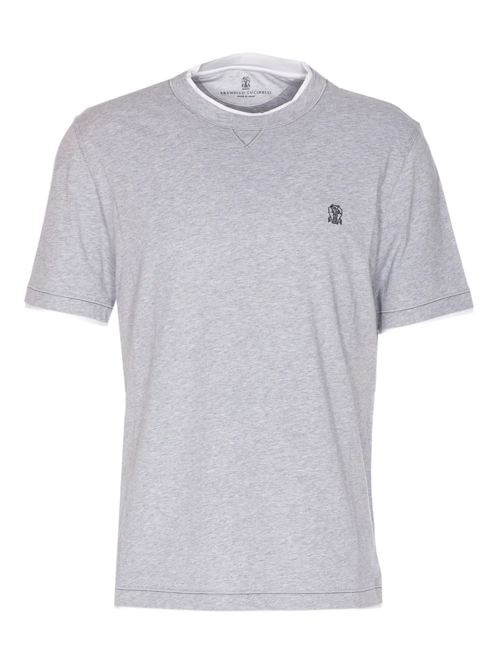 Футболка с вышитым логотипом Brunello Cucinelli, серый
Футболка с вышитым логотипом Brunello Cucinelli, серый