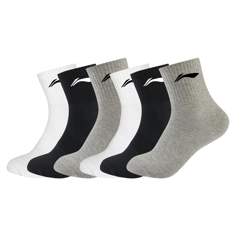 Средние носки унисекс набор из 3 пар LINING, черный белый серый (6 pack)
Средние носки унисекс набор из 3 пар LINING, черный белый серый (6 pack)