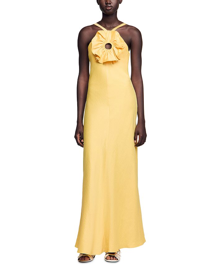 Sandro Платье макси с рюшами Sandro, желтый
Sandro Платье макси с рюшами Sandro, желтый