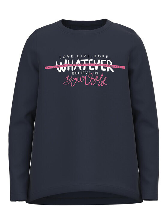 Блуза свободного кроя Name It, синий 
Блуза свободного кроя Name It, синий