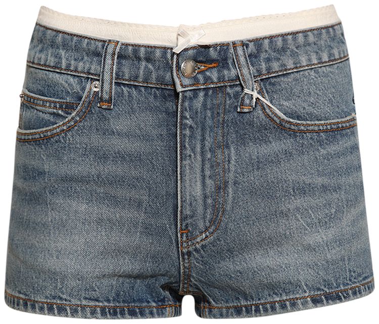 Короткие мини-шорты с ажурной отделкой Alexander Wang High Rise Mini Short Pointelle Undiet, синий
Короткие мини-шорты с ажурной отделкой Alexander Wang High Rise Mini Short Pointelle Undiet, синий
