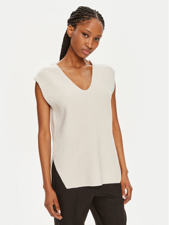 Свитер стандартного кроя Calvin Klein, экрю 
Свитер стандартного кроя Calvin Klein, экрю