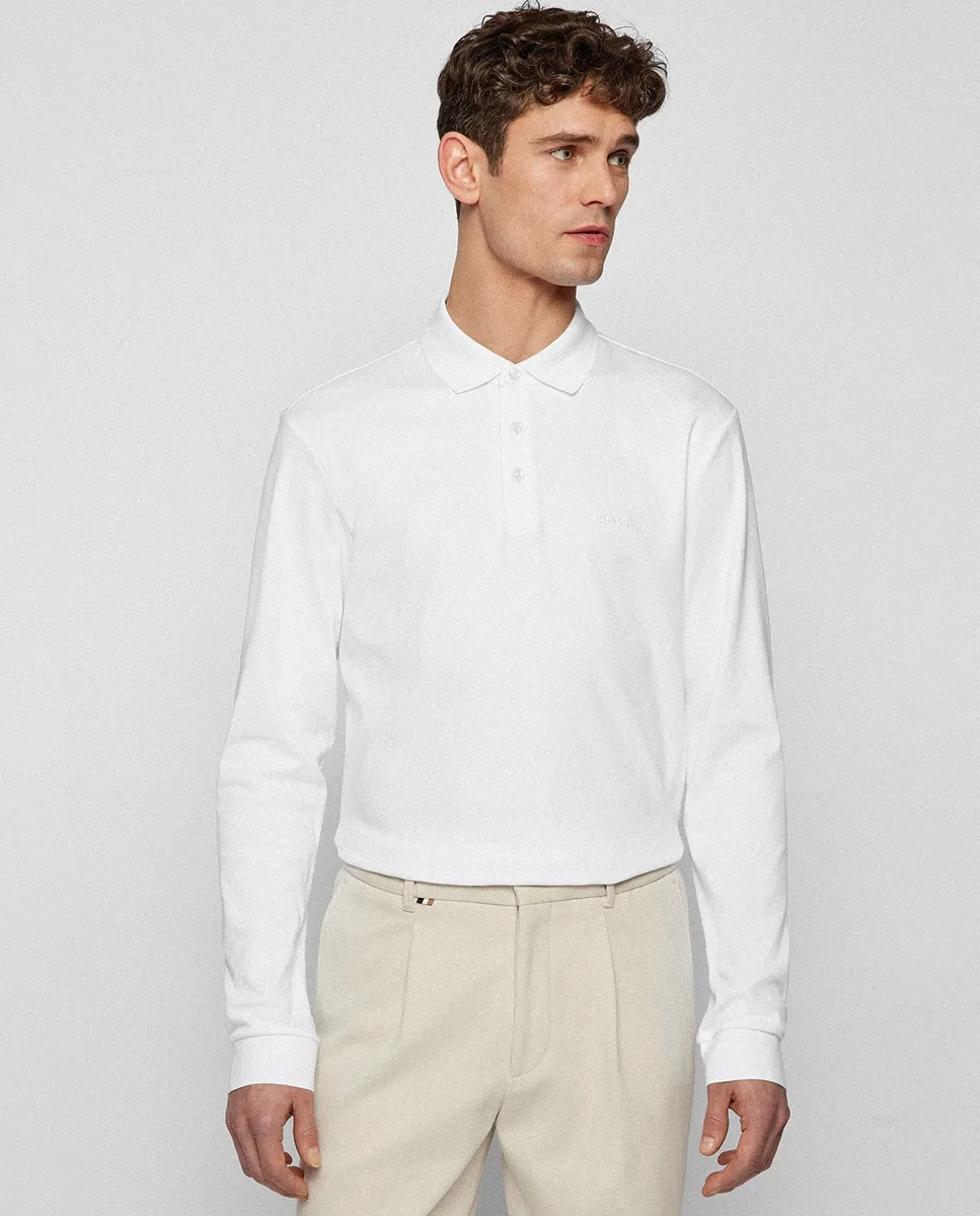 Мужская рубашка-поло из органического хлопка с вышитым логотипом Boss, белый
Мужская рубашка-поло из органического хлопка с вышитым логотипом Boss, белый