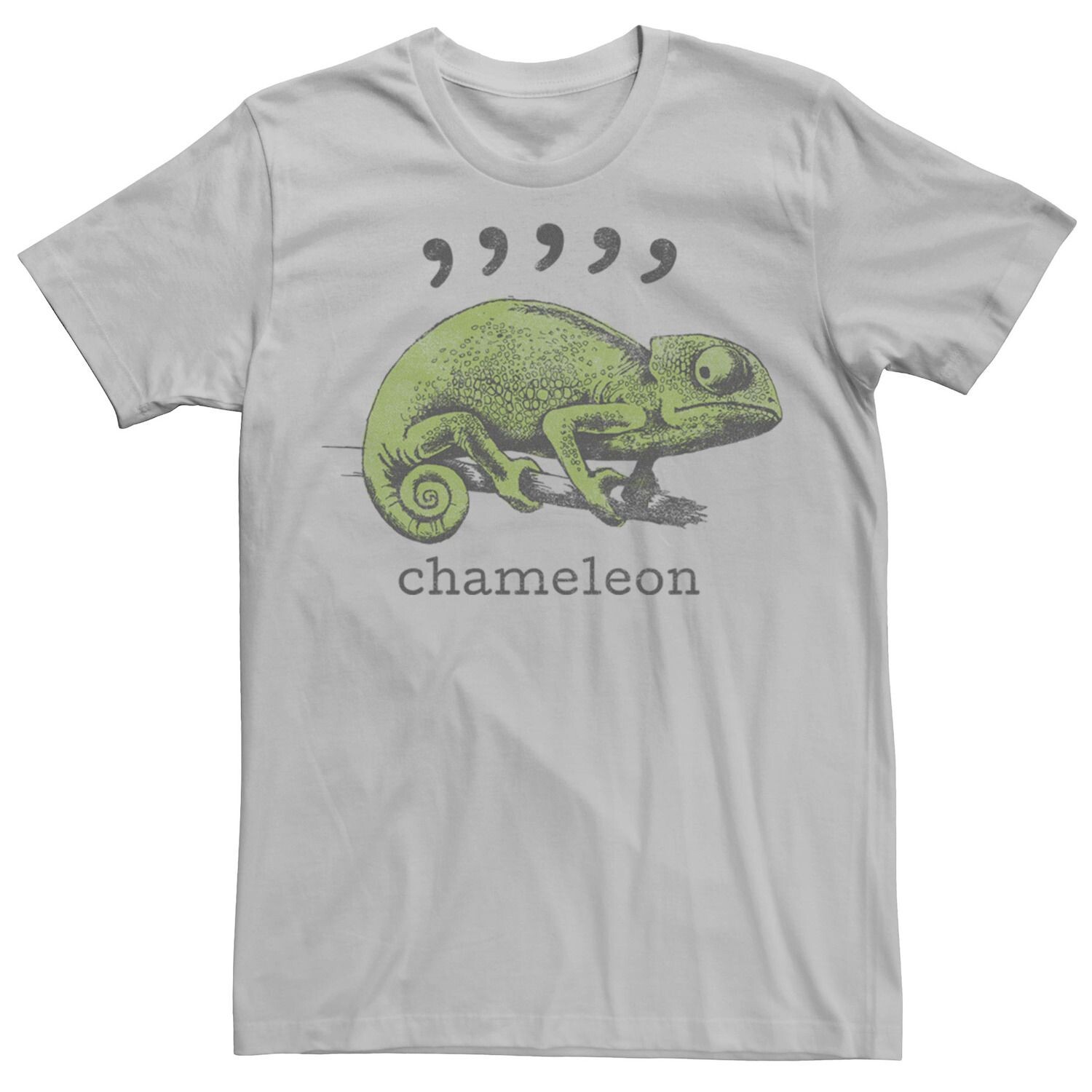 Мужская футболка с портретом Comma Chameleon Licensed Character, серебристый
Мужская футболка с портретом Comma Chameleon Licensed Character, серебристый