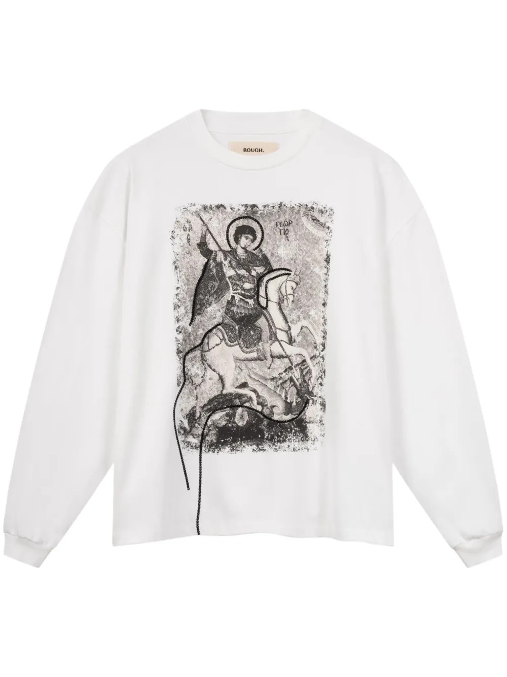 Толстовка с графичным принтом ROUGH., белый
Толстовка с графичным принтом ROUGH., белый