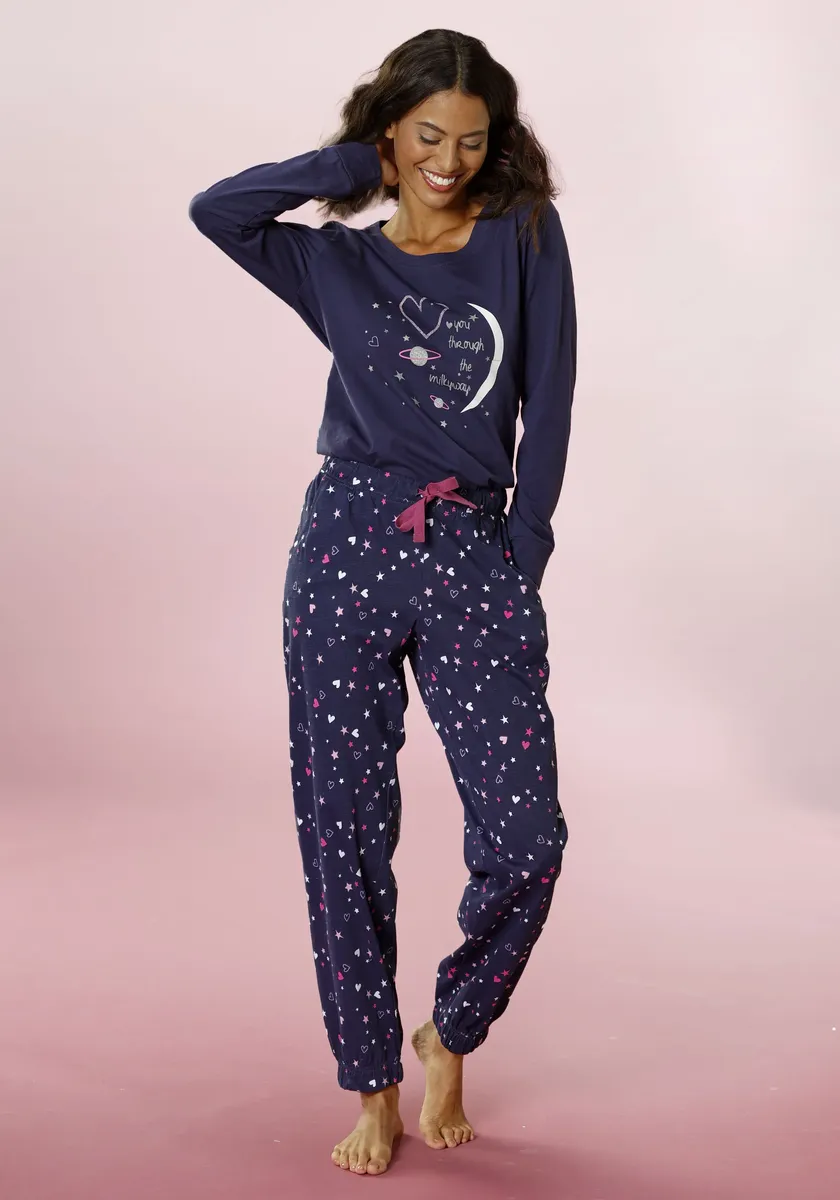 Пижама Vivance Dreams (2 шт.), с блестящим принтом, цвет морской волны
Пижама Vivance Dreams (2 шт.), с блестящим принтом, цвет морской волны