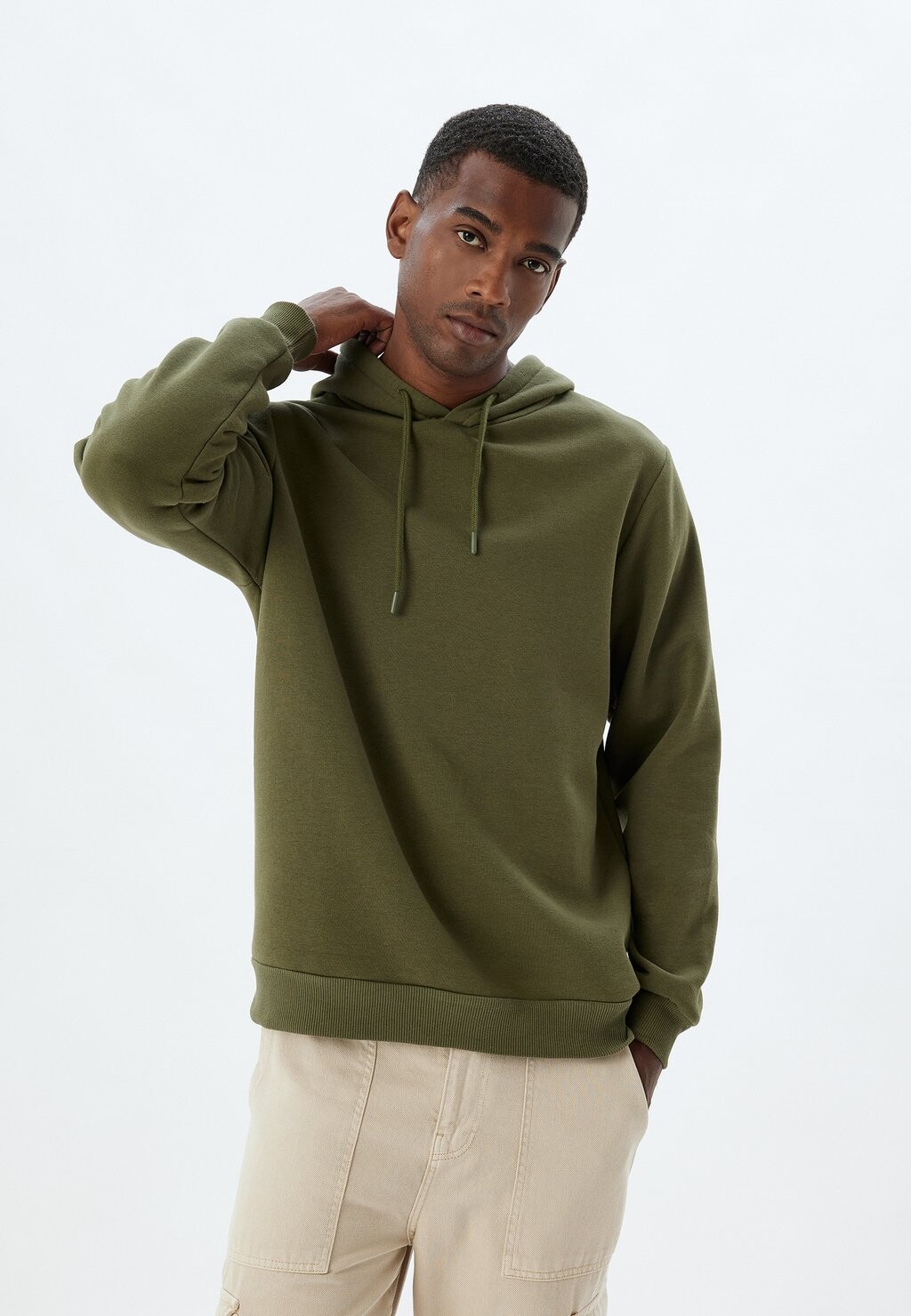 Толстовка с капюшоном Koton, зеленый 
Толстовка с капюшоном Koton, зеленый