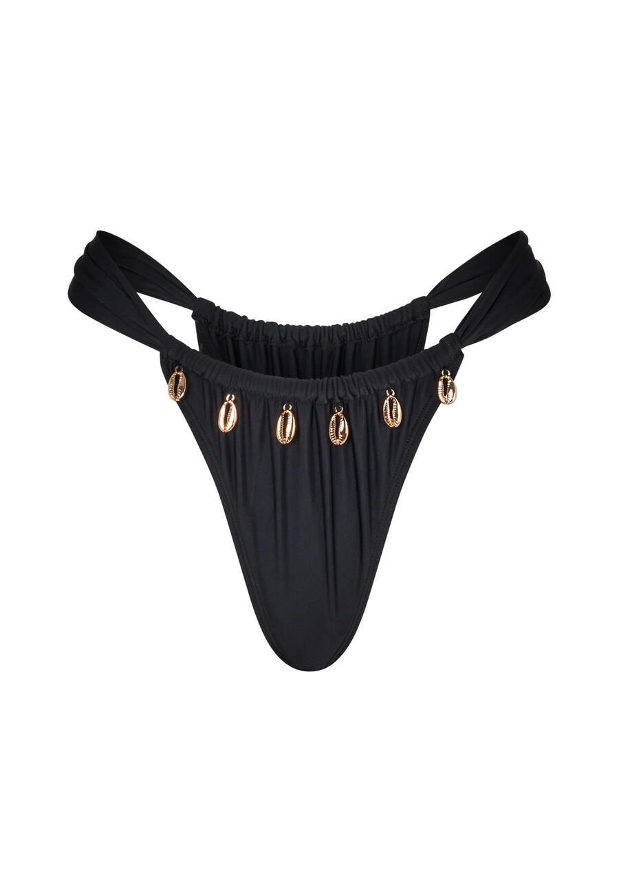 MODA MINX Плавки бикини с золотыми ракушками, фиксированные, с оборками
MODA MINX Плавки бикини с золотыми ракушками, фиксированные, с оборками