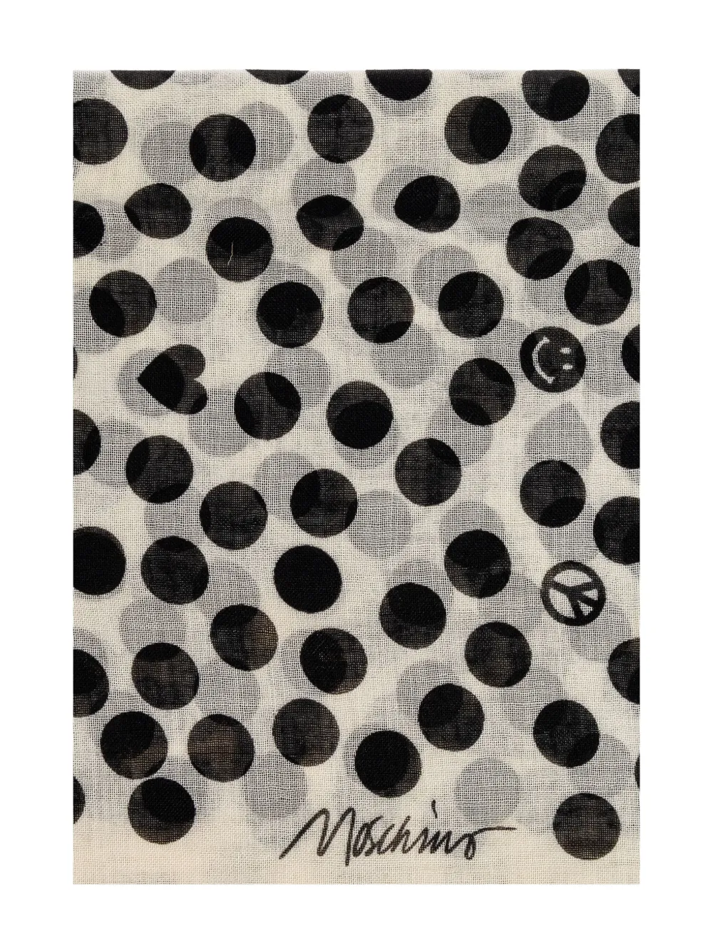 Шарф в горошек Moschino, белый
Шарф в горошек Moschino, белый