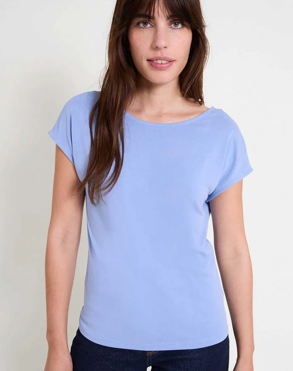 Футболка женская однотонная с коротким рукавом Naf Naf, светло-голубой
Футболка женская однотонная с коротким рукавом Naf Naf, светло-голубой