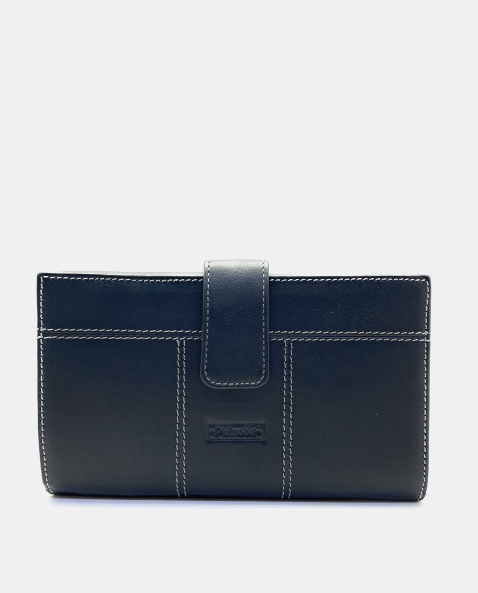 Большой черный кожаный кошелек на двадцать карт Pielnoble, черный
Большой черный кожаный кошелек на двадцать карт Pielnoble, черный
