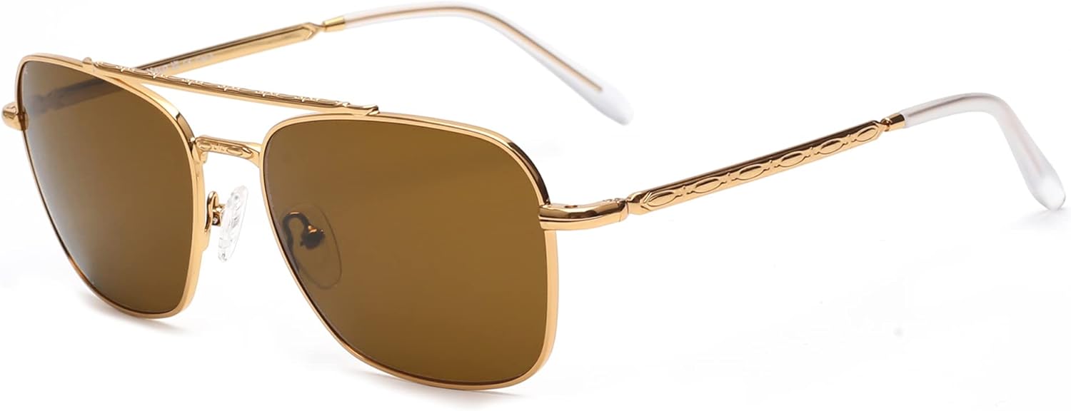 Солнцезащитные очки JIM HALO Retro Square Aviator с линзами из высококачественного стекла и плоскими металлическими линзами, для мужчин и женщин, #2 Gold Frame / Brown Lens
Солнцезащитные очки JIM HALO Retro Square Aviator с линзами из высококачественного стекла и плоскими металлическими линзами, для мужчин и женщин, #2 Gold Frame / Brown Lens