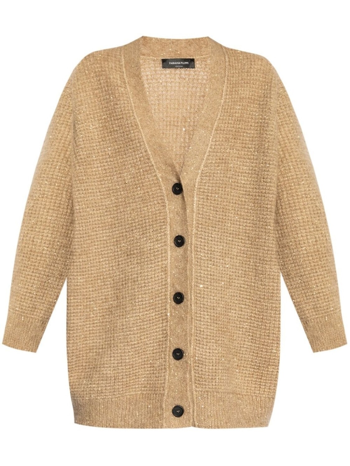 Fabiana Filippi кардиган вафельной вязки с пайетками, нейтральный цвет
Fabiana Filippi кардиган вафельной вязки с пайетками, нейтральный цвет