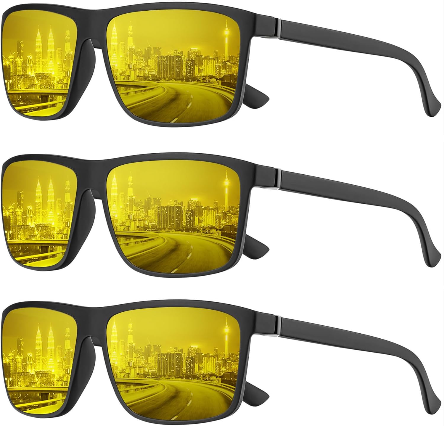 Поляризованные солнцезащитные очки KALIYADI для мужчин и женщин, мужские солнцезащитные очки с защитой от УФ-излучения для вождения, рыбалки, гольфа (3 шт.), (3 Pack) Night Vision/Night Vision/Night Vision
Поляризованные солнцезащитные очки KALIYADI для мужчин и женщин, мужские солнцезащитные очки с защитой от УФ-излучения для вождения, рыбалки, гольфа (3 шт.), (3 Pack) Night Vision/Night Vision/Night Vision