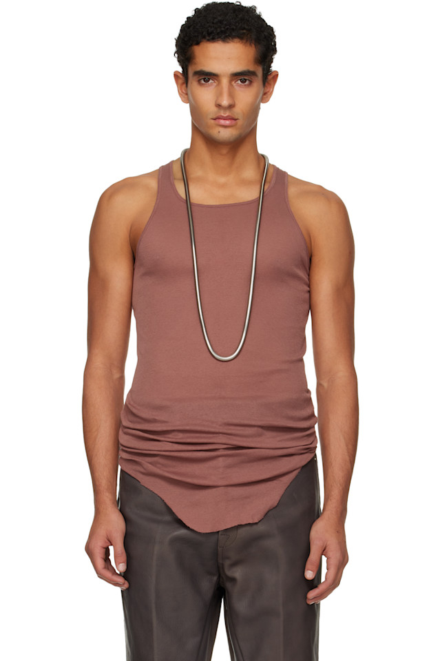 Rick Owens Розовая майка-борцовка в рубчик из ткани "Конкордианс"
Rick Owens Розовая майка-борцовка в рубчик из ткани "Конкордианс"