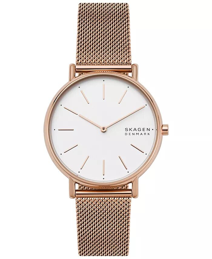 Женские часы Signatur из нержавеющей стали с сетчатым браслетом цвета розового золота, 38 мм Skagen
Женские часы Signatur из нержавеющей стали с сетчатым браслетом цвета розового золота, 38 мм Skagen