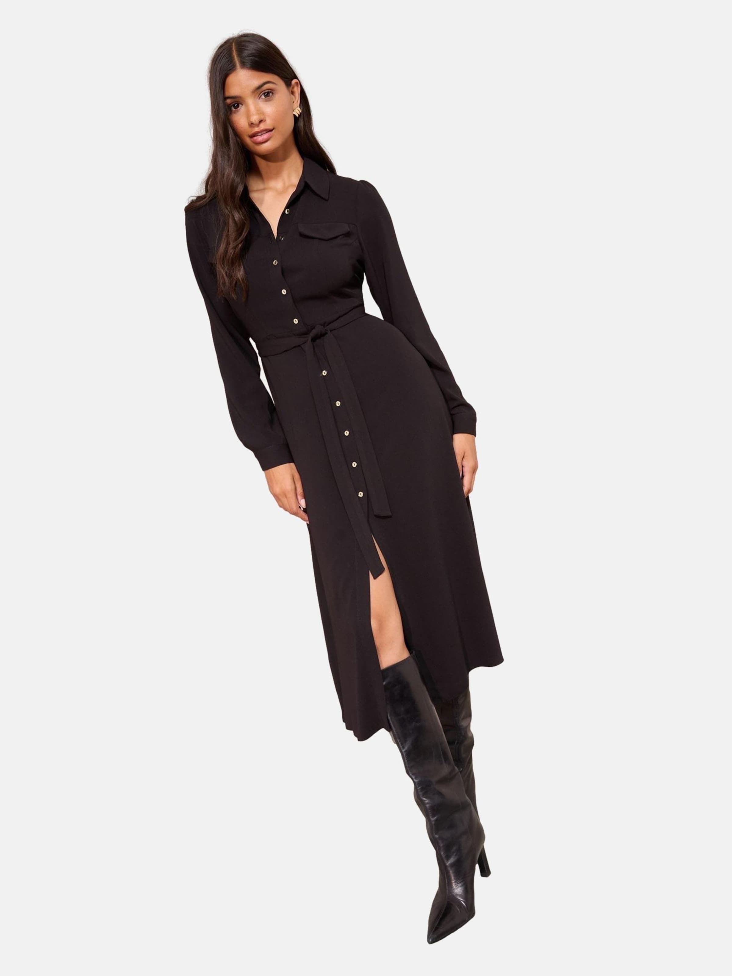 Friends Like These Платье-рубашка в черном цвете
Friends Like These Платье-рубашка в черном цвете