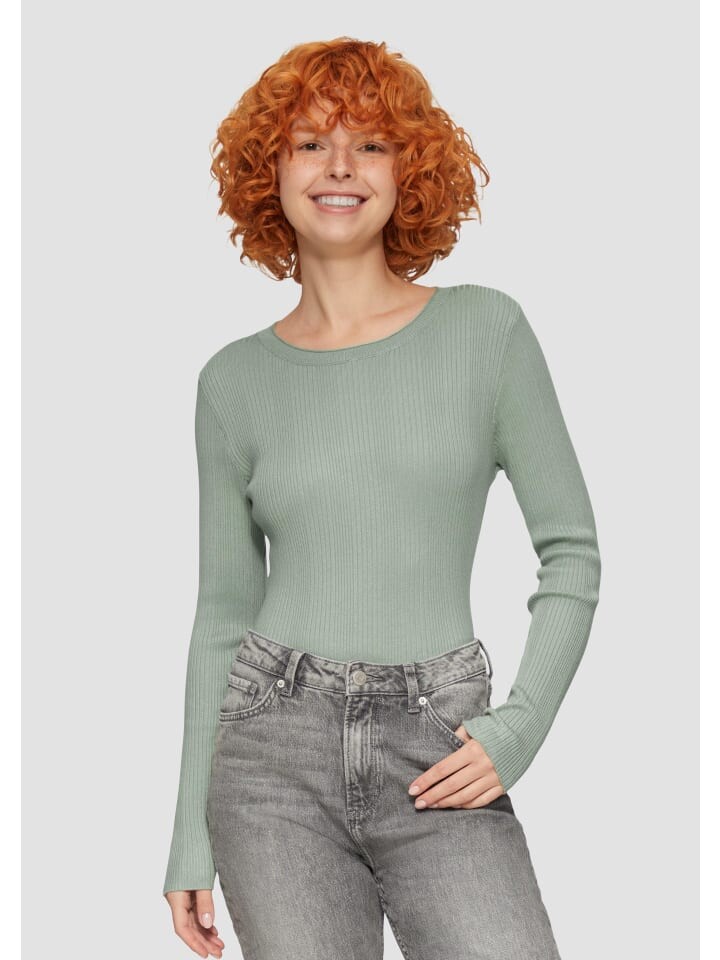 Пуловер QS Strick langarm, зеленый 
Пуловер QS Strick langarm, зеленый