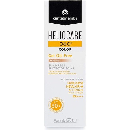 360-цветный гель без масла, бронзовый, Spf50 + 50 мл, солнцезащитный крем для лица, ежедневный УФ-УФ-излучение, видимый свет, инфракрасный свет, антивозрастная защита от солнца, матовое тональное покрытие, Heliocare 
360-цветный гель без масла, бронзовый, Spf50 + 50 мл, солнцезащитный крем для лица, ежедневный УФ-УФ-излучение, видимый свет, инфракрасный свет, антивозрастная защита от солнца, матовое тональное покрытие, Heliocare